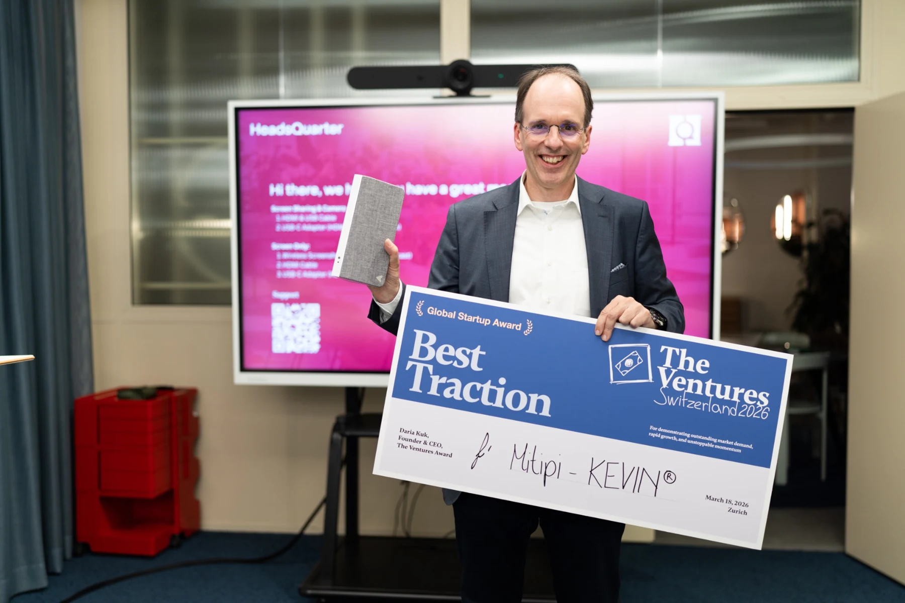 Best Traction award certificate for Mitipi - KEVIN
